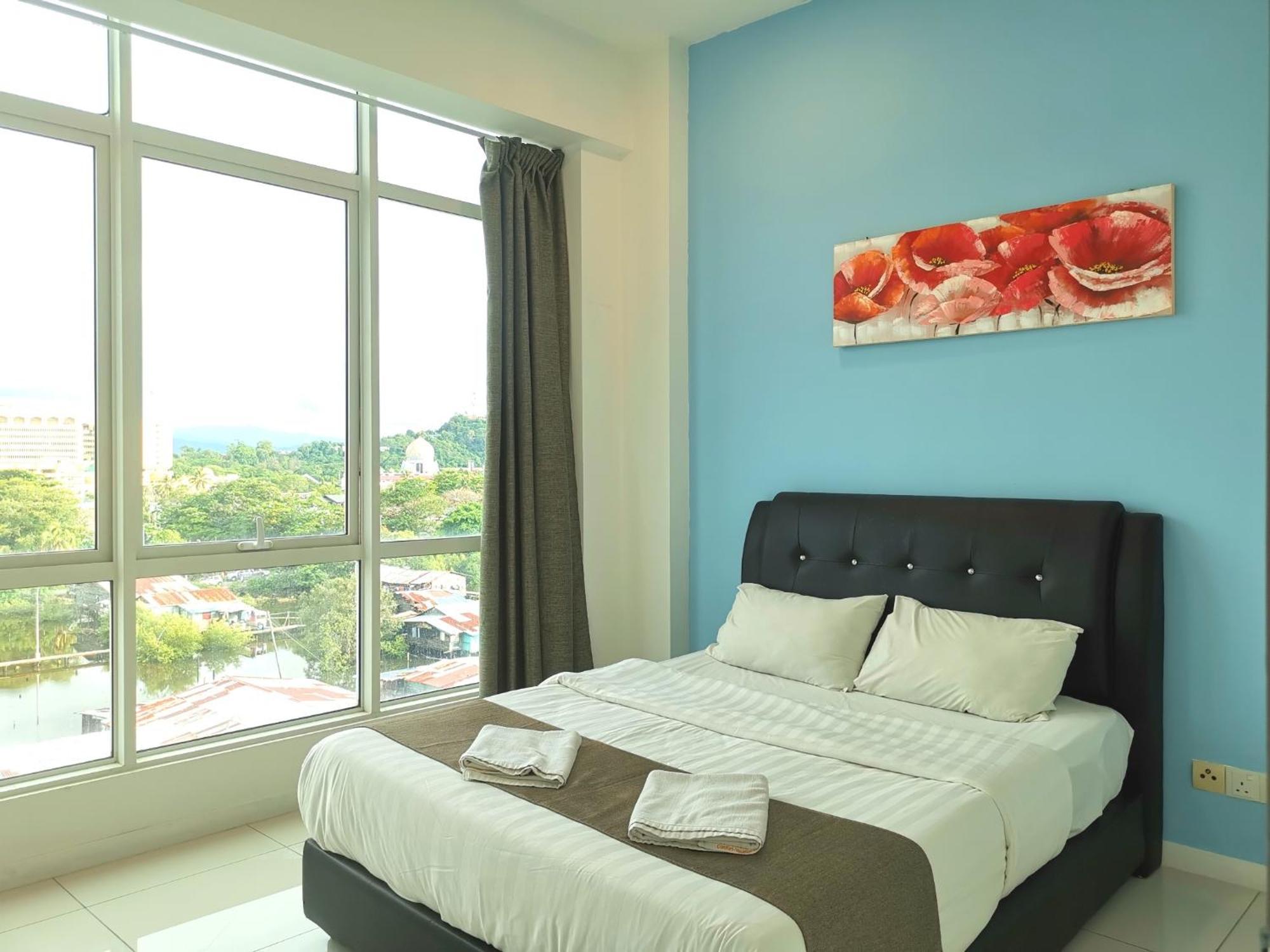 68m2 2 slaapkamer, 1 privé badkamer Appartement in Centraal zakendistrict Kota Kinabalu Kamer foto